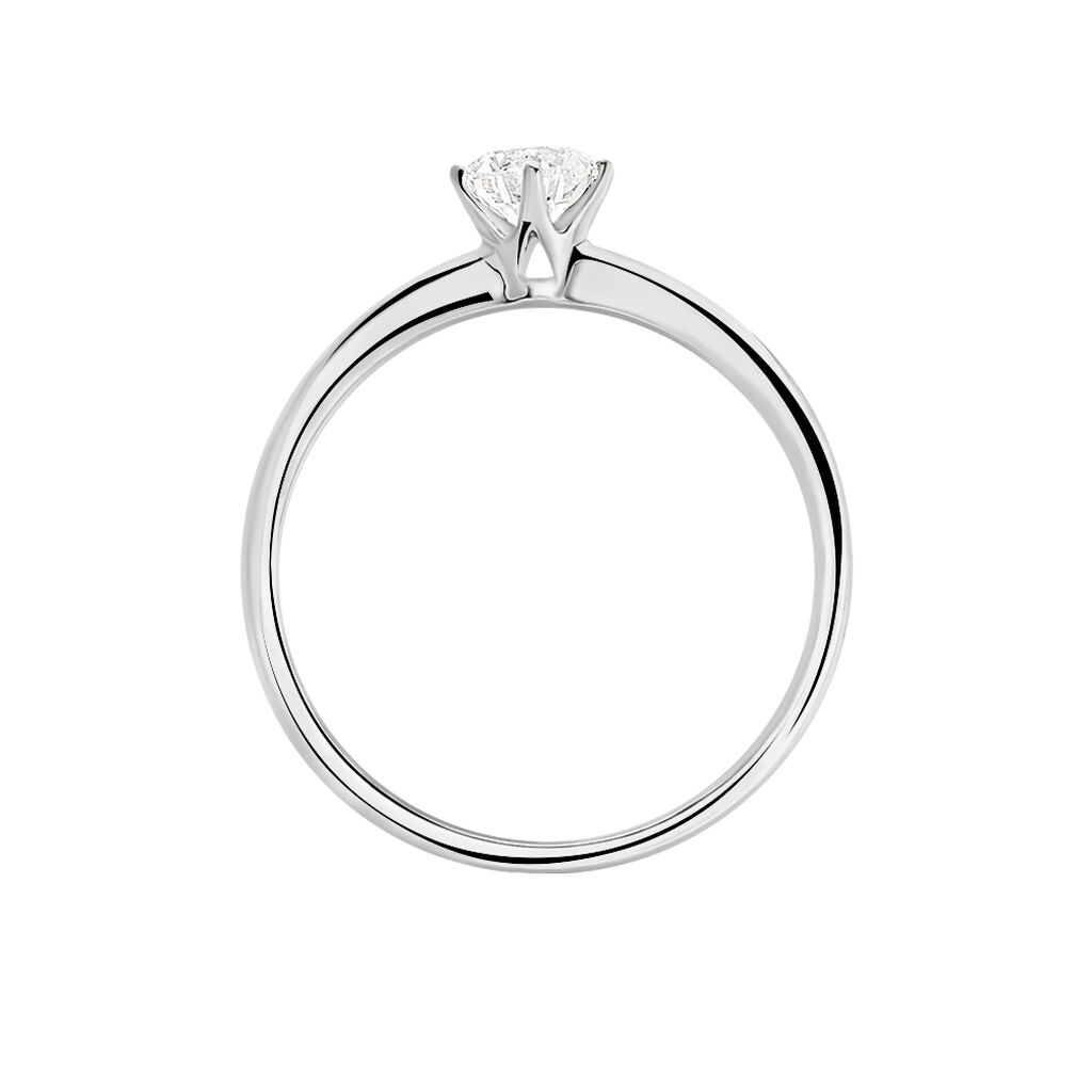 Bague Solitaire Natalia Or Blanc Diamant - Bagues solitaires Femme | Histoire d’Or