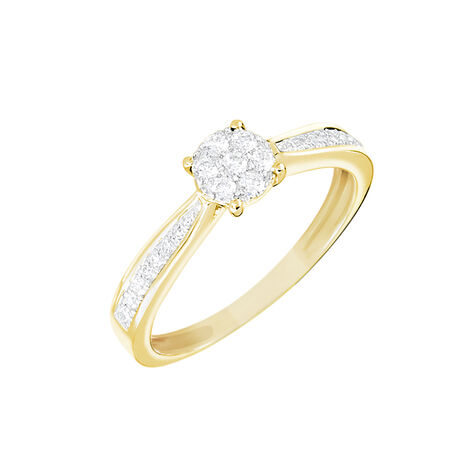 Bague Or Jaune Celia Diamants - Bagues avec pierre Femme | Histoire d’Or
