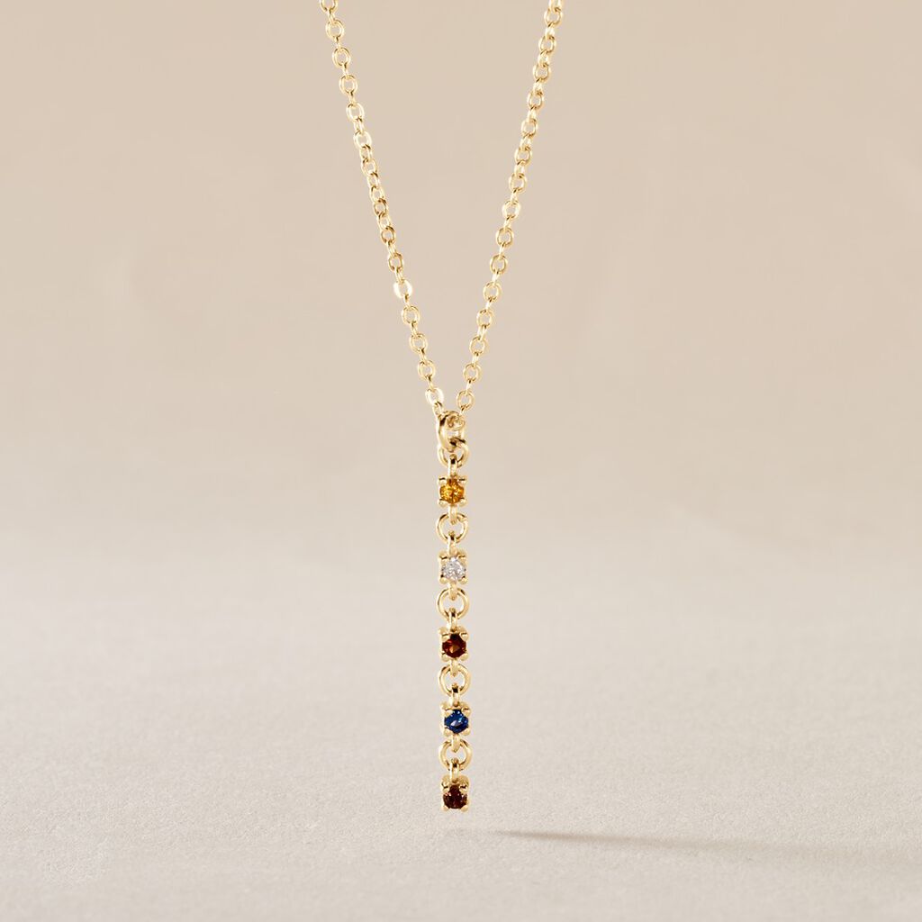 Collier C&eacute;ph&eacute;e Plaqu&eacute; Or Dor&eacute; Oxyde De Zirconium - Colliers Femme | Histoire d&rsquo;Or