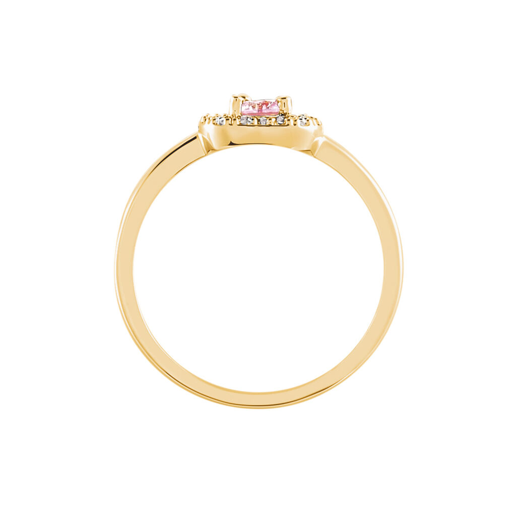 Bague Plaqué Or Jaune Alais Oxyde De Zirconium - Bagues solitaires Femme | Histoire d’Or