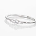 Bague Or Blanc Sabine Diamants - Bagues solitaires Femme | Histoire d&rsquo;Or