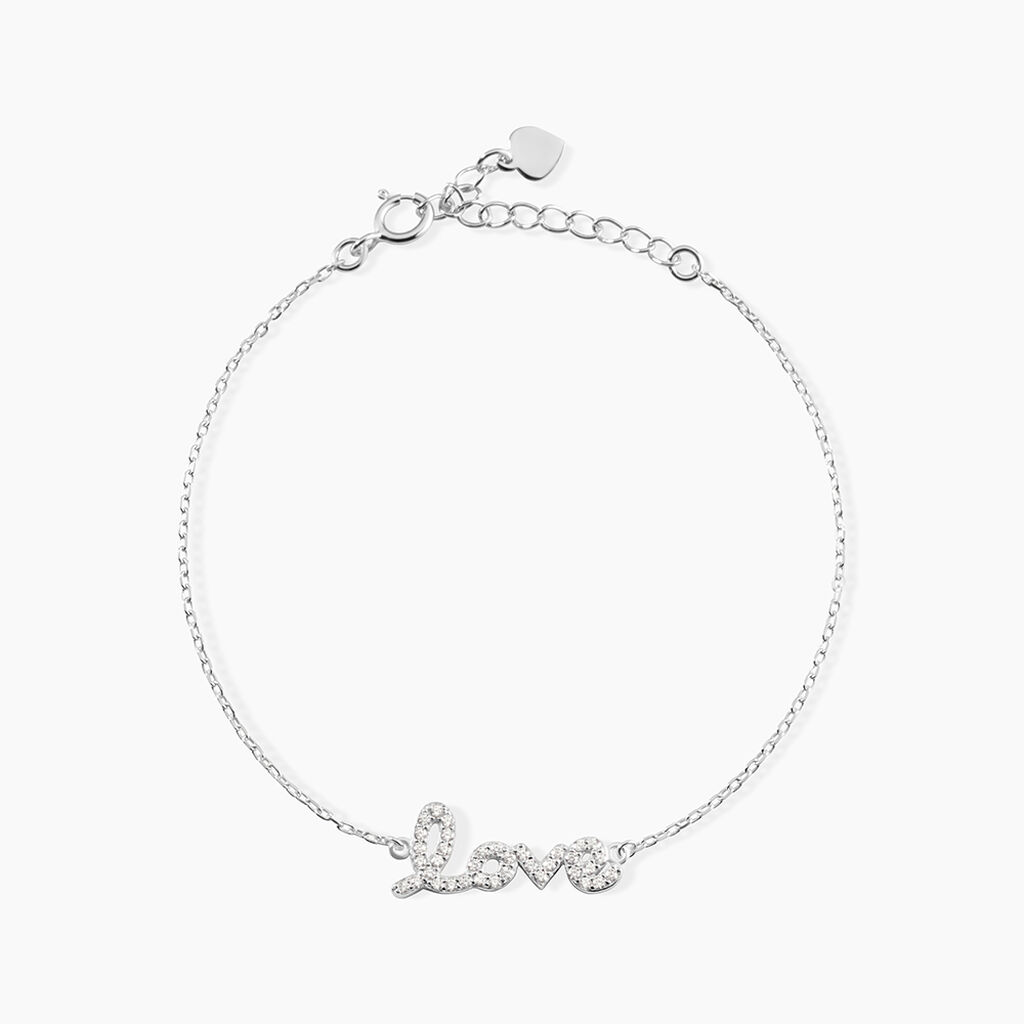 Bracelet Argent Blanc Elly Oxyde De Zirconium - F&ecirc;te des m&egrave;res Femme | Histoire d&rsquo;Or