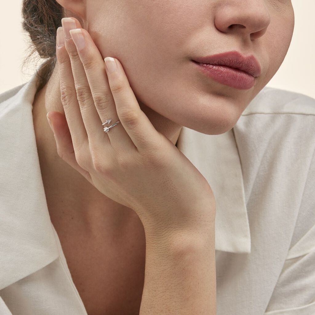 Bague Cupidon Or Blanc Diamant - Bagues avec pierre Femme | Histoire d’Or