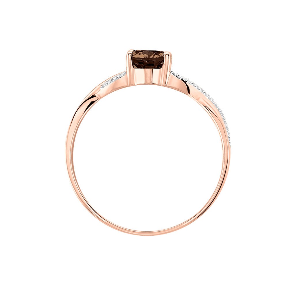 Bague Candice Or Rose Quartz - Bagues solitaires Femme | Histoire d&rsquo;Or