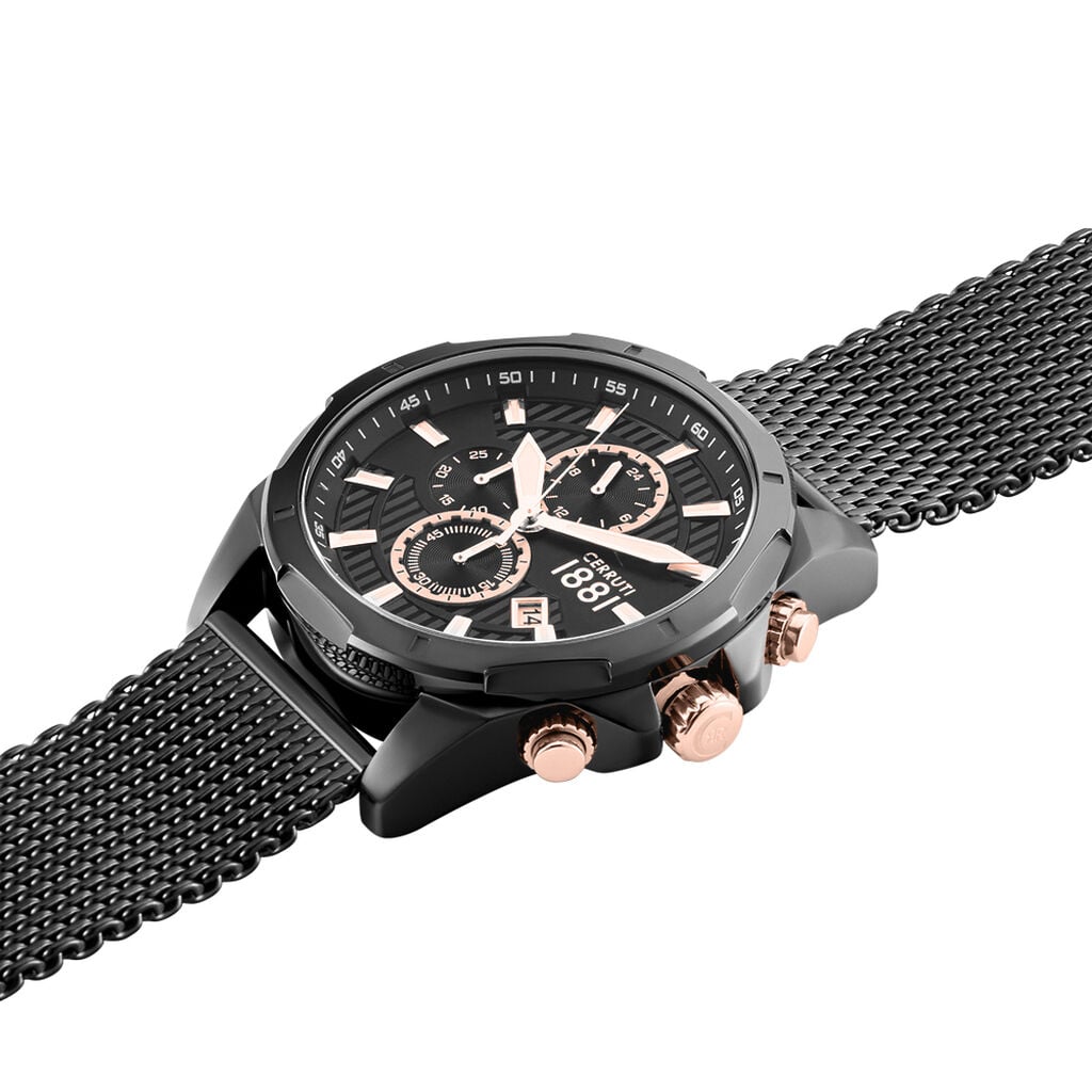 Montre Cerruti Melitello Noir - Montres Homme | Histoire d&rsquo;Or