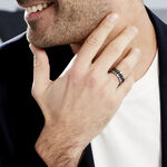 Bague Gaston Acier Blanc - Bagues fantaisie Homme | Histoire d&rsquo;Or