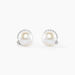 Boucles D'oreilles Puces Lucinda Or Blanc Perle De Culture Et Oxyde - Clous d'oreilles Femme | Histoire d’Or