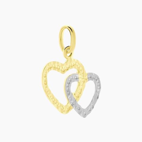Pendentif Eudocie Coeurs Ciseles Or Bicolore - Pendentifs Femme | Histoire d’Or