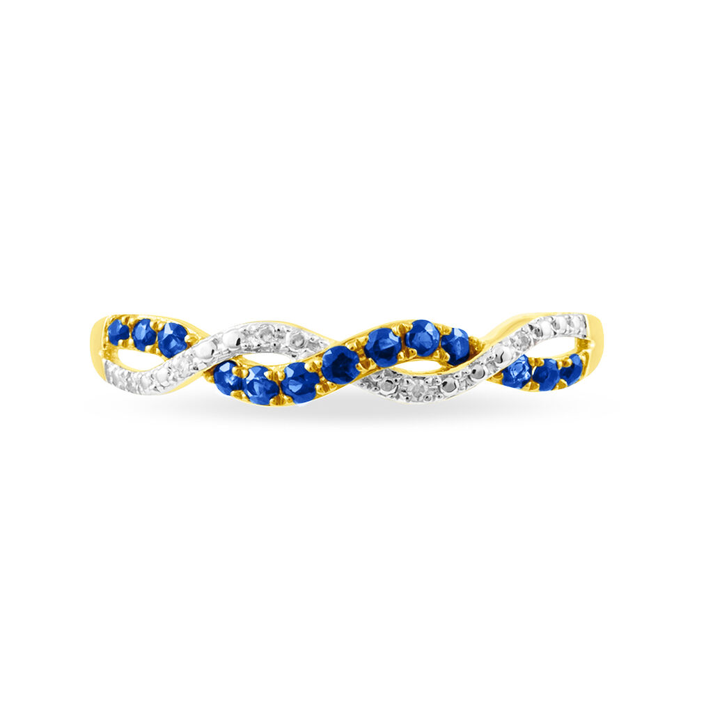 Bague Sofia Or Jaune Saphir Et Diamant - Bagues avec pierre Femme | Histoire d’Or