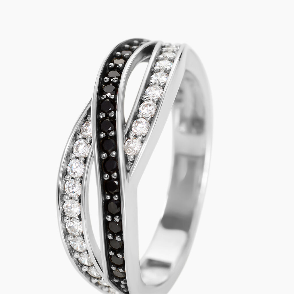 Bague Bethany Argent Blanc Oxyde De Zirconium - Bagues avec pierre Femme | Histoire d’Or