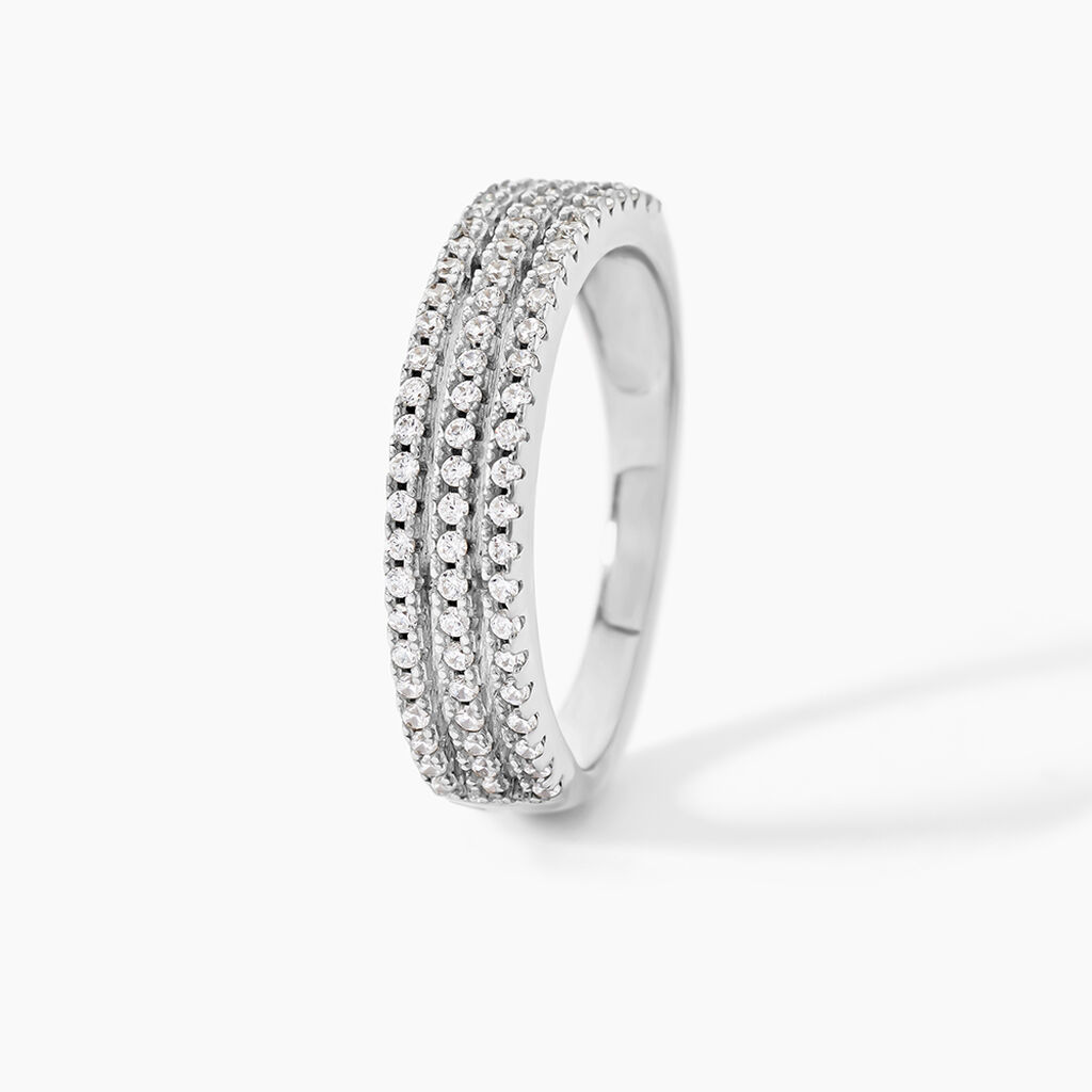 Bague Isora Argent Blanc Oxyde De Zirconium - Bagues avec pierre Femme | Histoire d&rsquo;Or