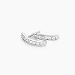 Boucles D'oreilles Puces Elenore Argent Blanc Oxyde De Zirconium - Boucles d'oreilles fantaisie Femme | Histoire d&rsquo;Or