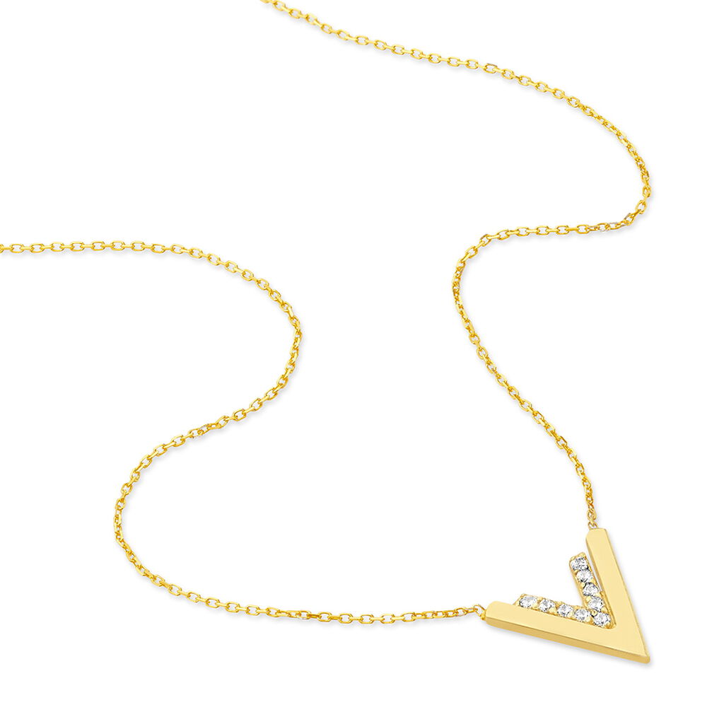 Collier Dao Or Jaune Oxyde De Zirconium - Colliers Femme | Histoire d’Or