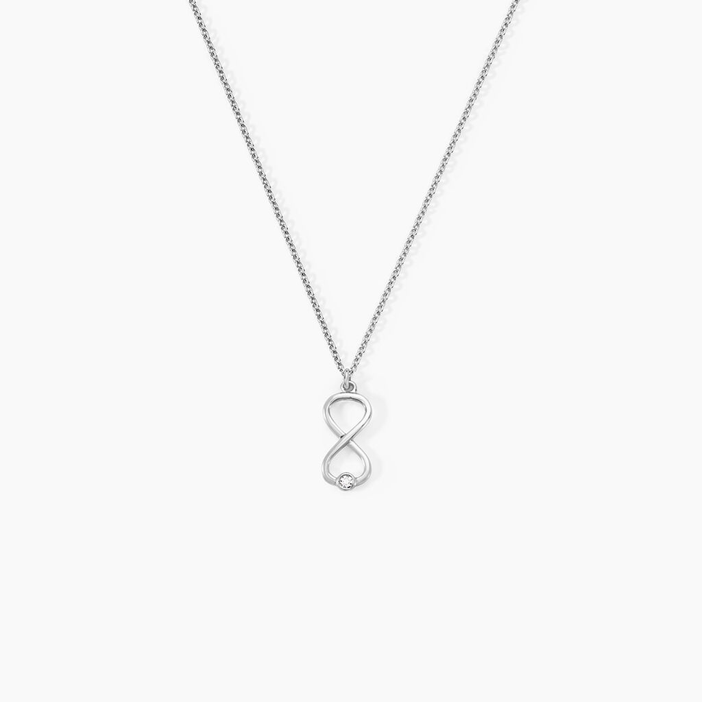Collier Zayra Argent Blanc Oxyde De Zirconium - Colliers fantaisie Femme | Histoire d&rsquo;Or