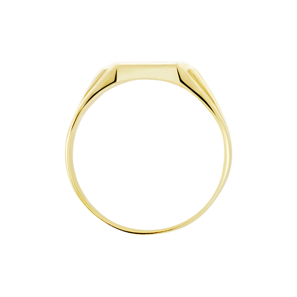 Chevalière Goliath Carree Diamantee Or Jaune - Chevalières Unisex | Histoire d’Or