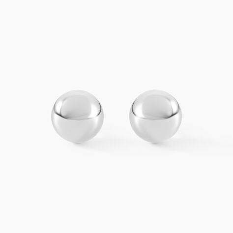 Boucles D'oreilles Puces Virgie Argent Blanc - Boucles d'oreilles fantaisie Femme | Histoire d’Or