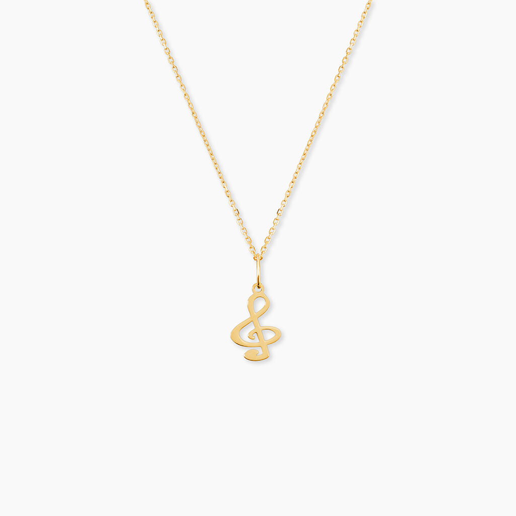 Pendentif Fausta Musique Or Jaune - Pendentifs Famille | Histoire d&rsquo;Or