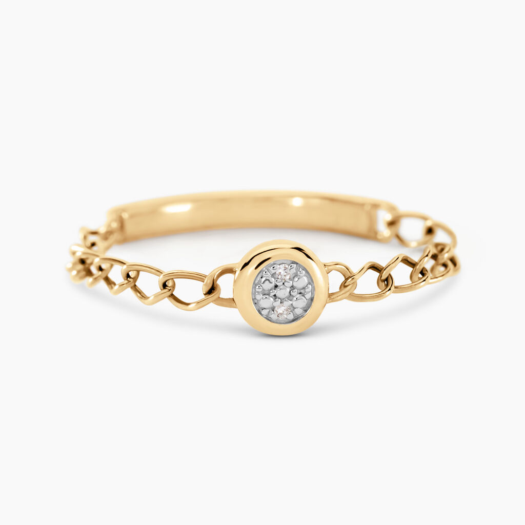 Bague Mahe Or Jaune Diamant - Bagues avec pierre Femme | Histoire d’Or