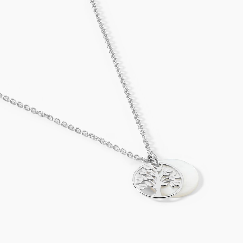 Collier Argent Blanc Sofee Nacre - Colliers fantaisie Femme | Histoire d&rsquo;Or