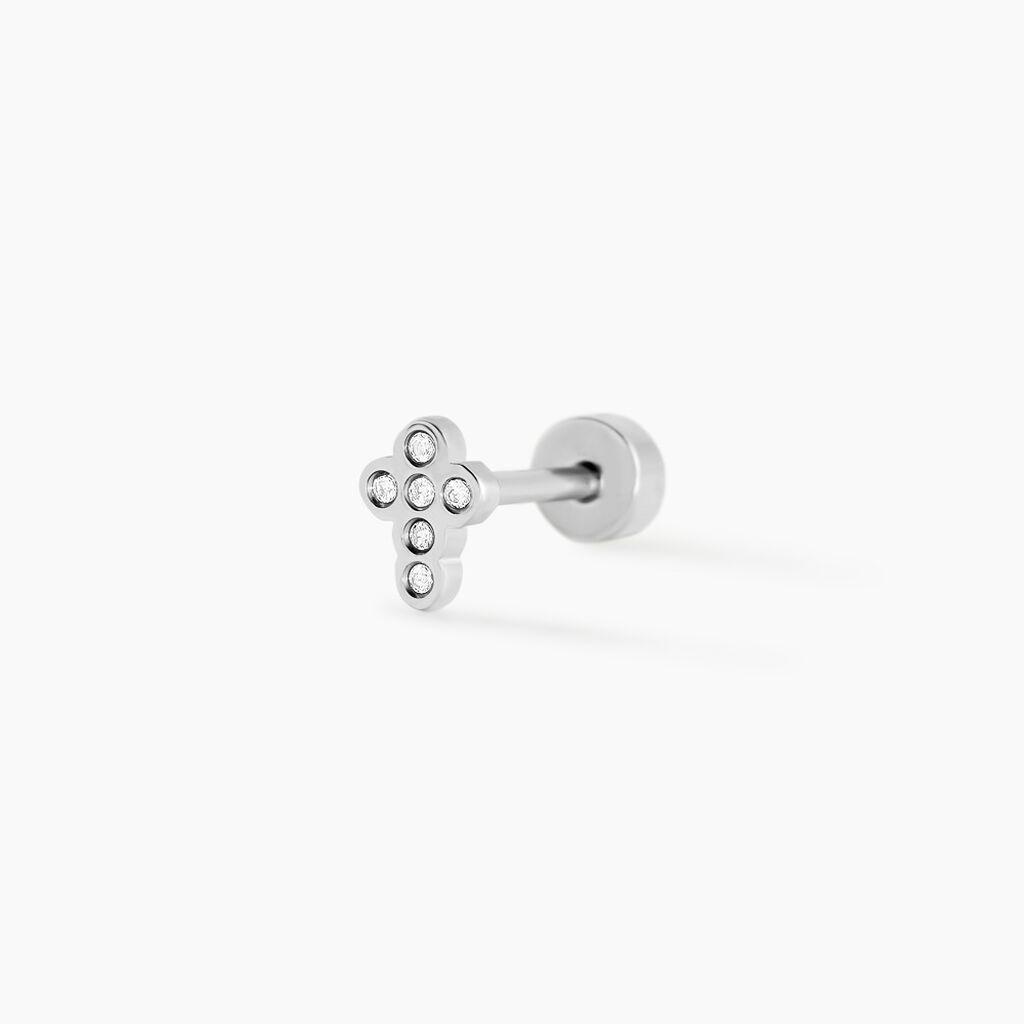 Piercing Maanta Acier Blanc Oxyde De Zirconium - Bijoux Femme | Histoire d’Or