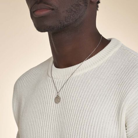 Pendentif Elyas Argent Blanc - Pendentifs Homme | Histoire d’Or