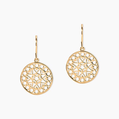 Boucles D'oreilles Pendantes Celso Plaqu&eacute; Or Jaune - Boucles d'oreilles fantaisie Femme | Histoire d&rsquo;Or