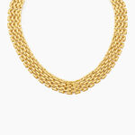 Collier Lady Code Acier Jaune - Bijoux sans pierre Femme | Histoire d&rsquo;Or