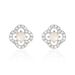 Boucles D'oreilles Puces Dally Argent Blanc Quartz Oxyde De Zirconium - Boucles d'oreilles fantaisie Femme | Histoire d’Or