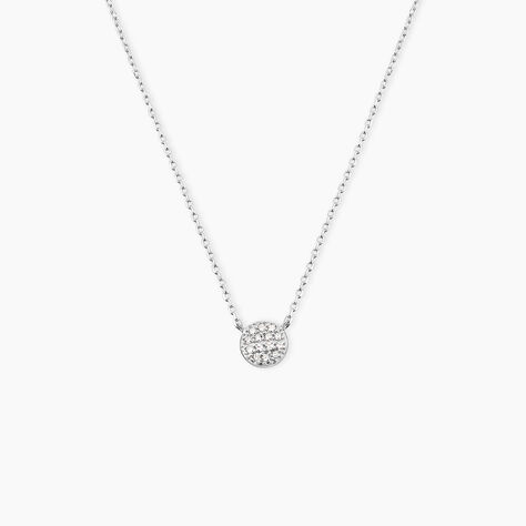 Collier Teani Or Blanc Diamant - Colliers Femme | Histoire d&rsquo;Or