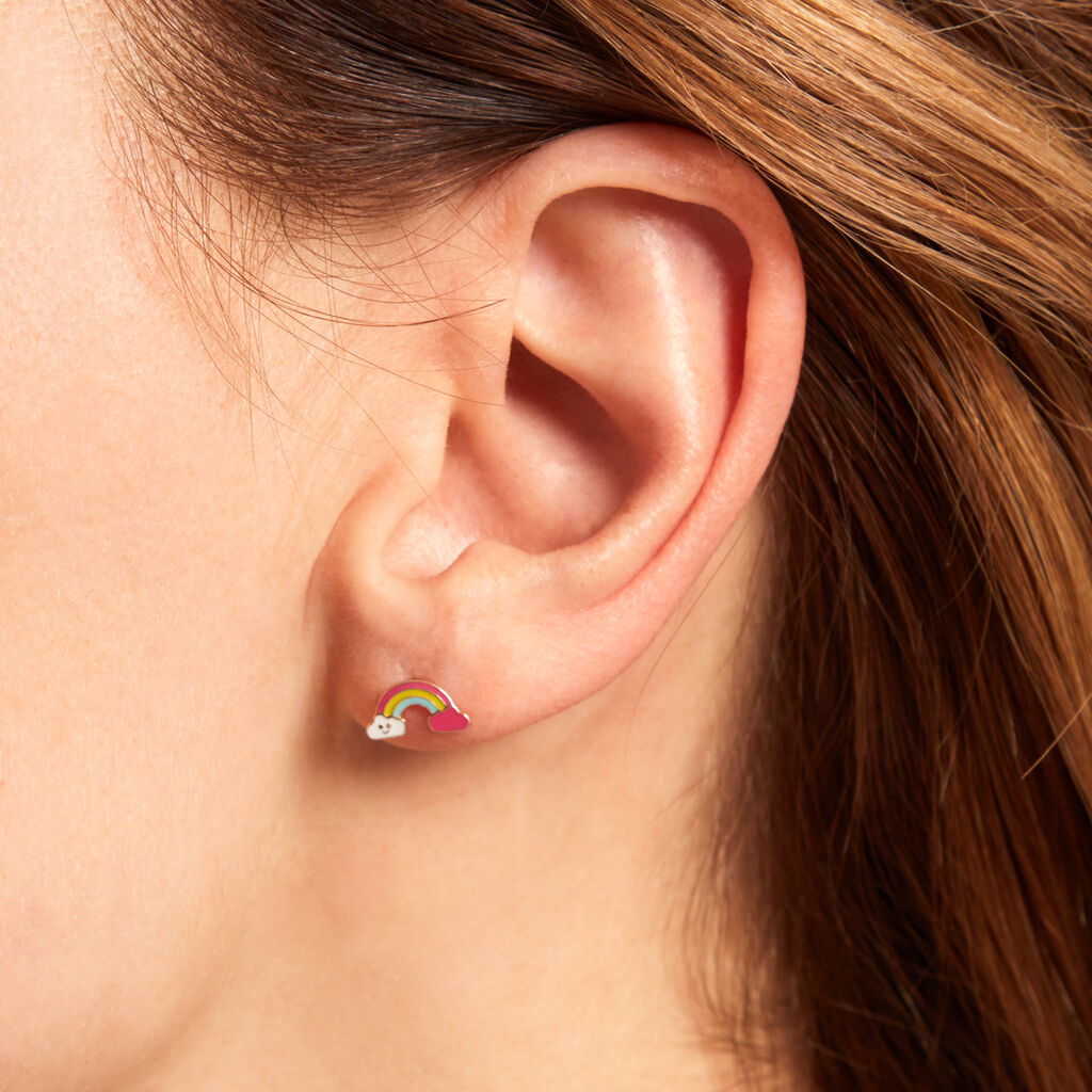 Boucles D'oreilles Puces Arcea Or Jaune - Clous d'oreilles Enfant | Histoire d’Or