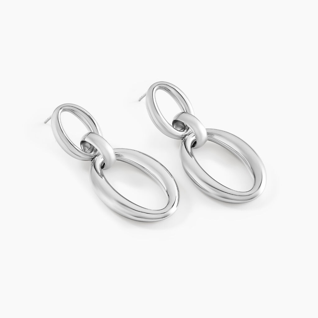 Boucles D'oreilles Pendantes Zeilah Acier Blanc - Boucles d'oreilles fantaisie Femme | Histoire d’Or