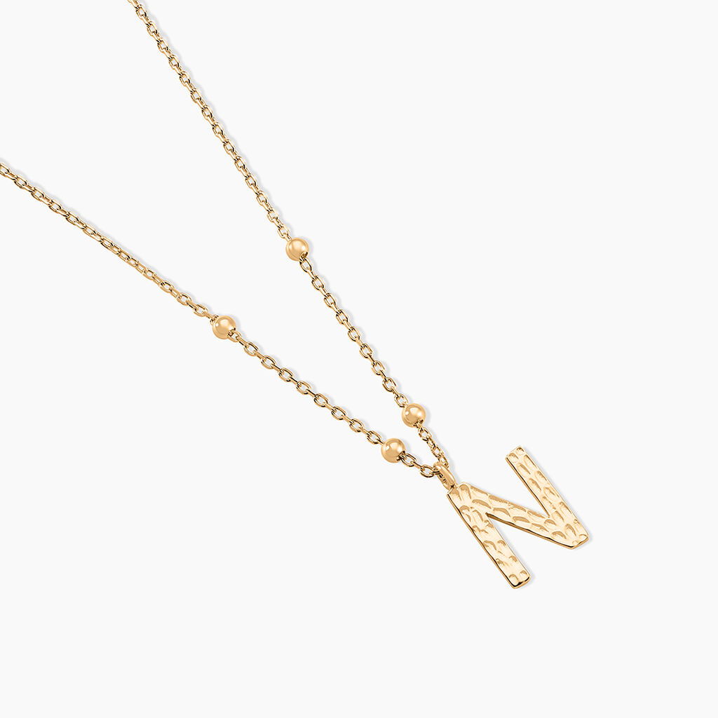 Collier Plaqu&eacute; Or Jaune Lettra - Colliers fantaisie Femme | Histoire d&rsquo;Or