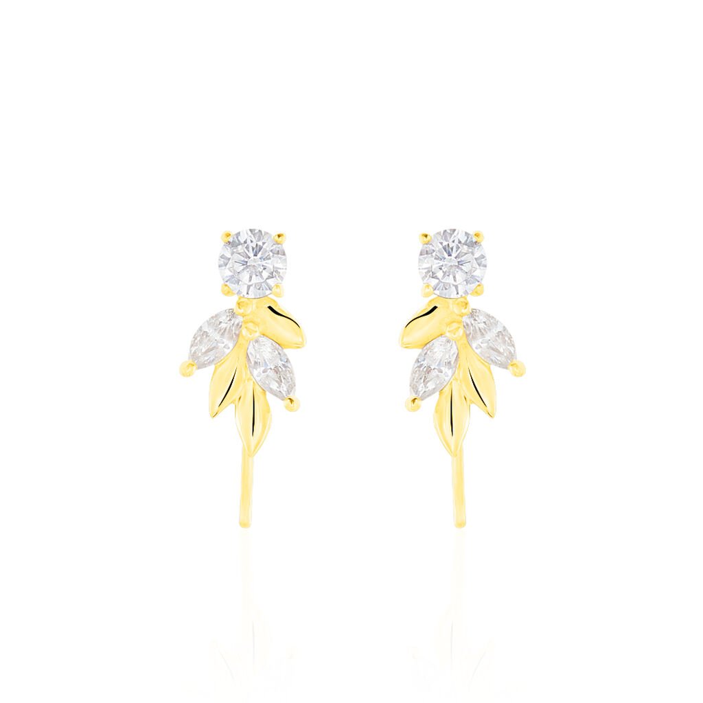 Bijoux D'oreilles Alexine Or Jaune Oxyde De Zirconium - Ear cuffs Femme | Histoire d&rsquo;Or