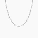 Collier Eva Acier Blanc - Colliers fantaisie Femme | Histoire d&rsquo;Or