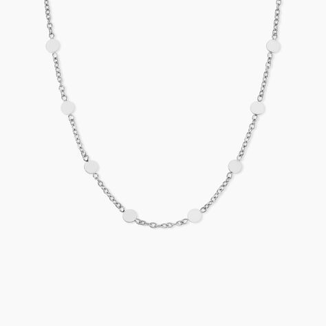Collier Eva Acier Blanc - Colliers fantaisie Femme | Histoire d&rsquo;Or