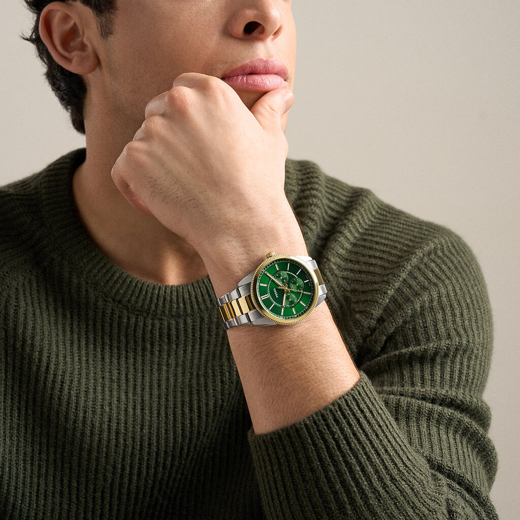 Montre Fossil Pearson Vert - F&ecirc;te des p&egrave;res Homme | Histoire d&rsquo;Or