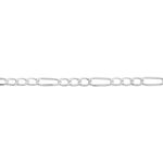 Bracelet Or Blanc Maille Altern&eacute;e 1/3 - Bracelets cha&icirc;ne Femme | Histoire d&rsquo;Or