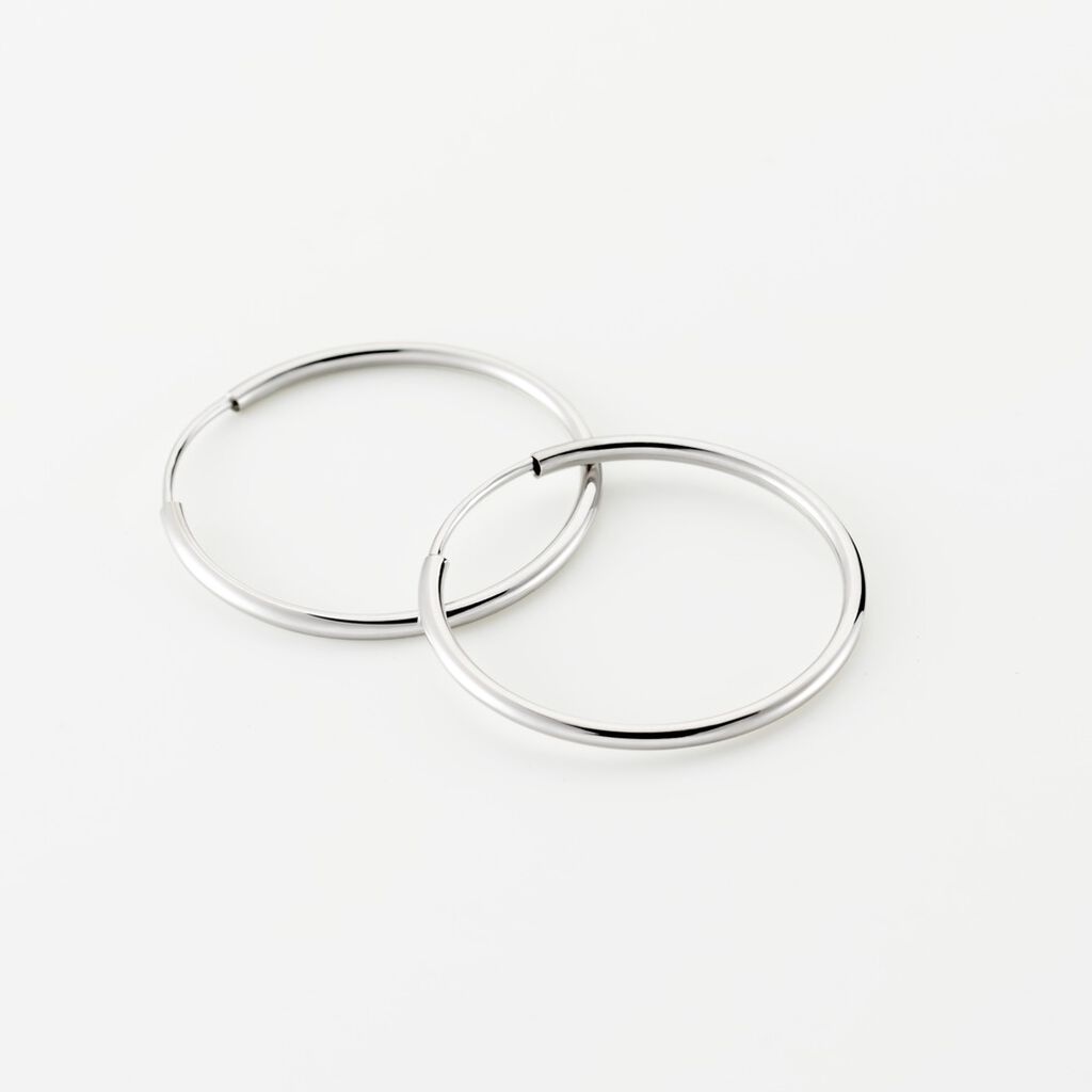 Cr&eacute;oles Dominae Flexible Or Blanc - Boucles d'oreilles cr&eacute;oles Femme | Histoire d&rsquo;Or