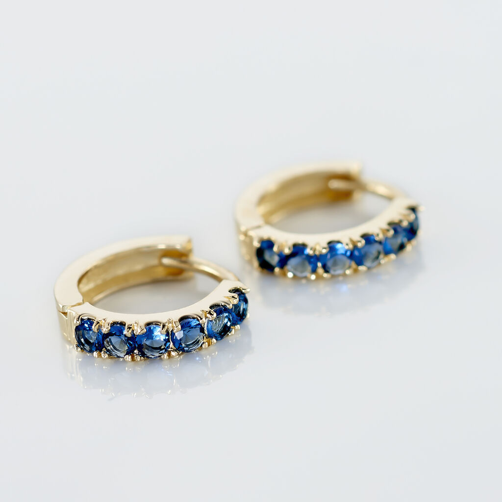 Cr&eacute;oles Andgelina Rondes Or Jaune Oxyde De Zirconium - Boucles d'oreilles cr&eacute;oles Femme | Histoire d&rsquo;Or