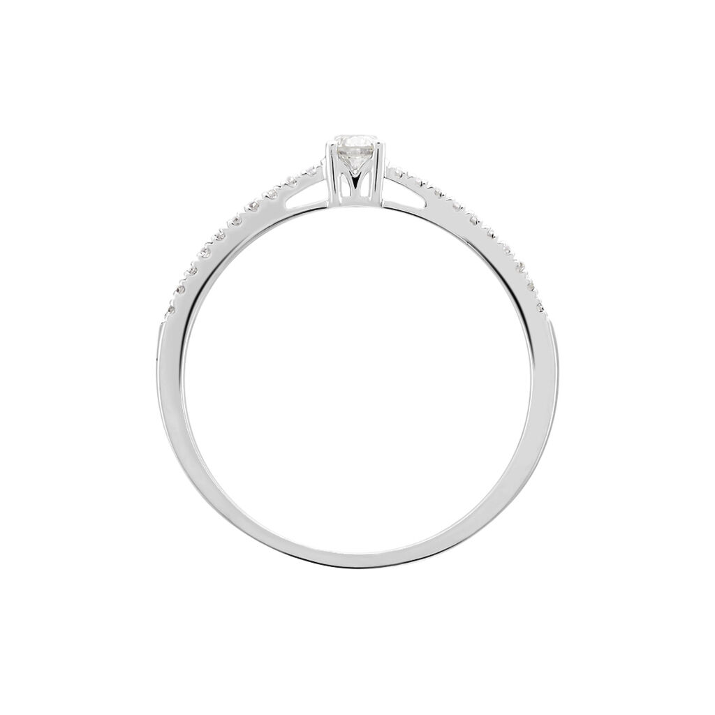 Bague Eliisa Or Blanc Diamant - Bagues solitaires Femme | Histoire d’Or