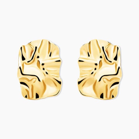 Boucles D'oreilles Puces Maelisa Acier Jaune Sans Pierre - Boucles d'oreilles fantaisie Femme | Histoire d&rsquo;Or