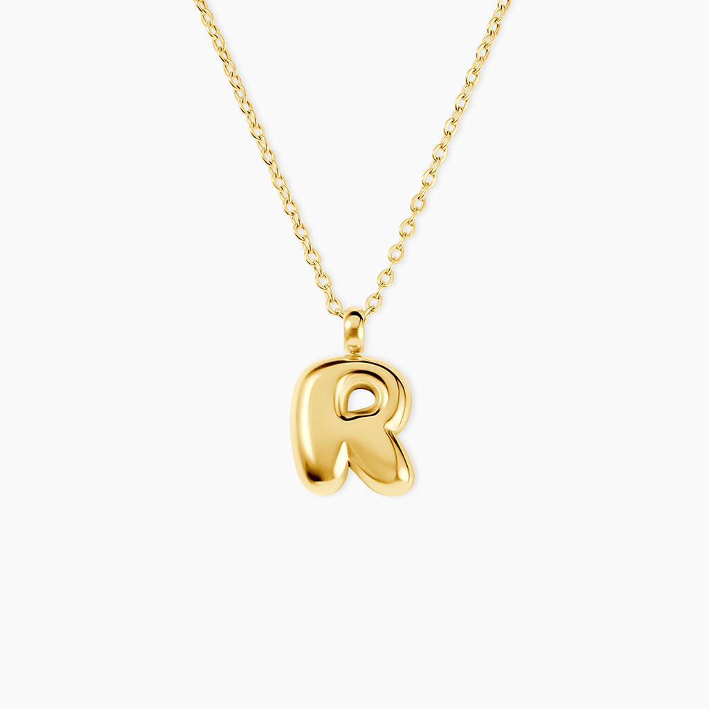 Collier Feliciane Acier Dor&eacute; - Cadeaux de naissance Femme | Histoire d&rsquo;Or
