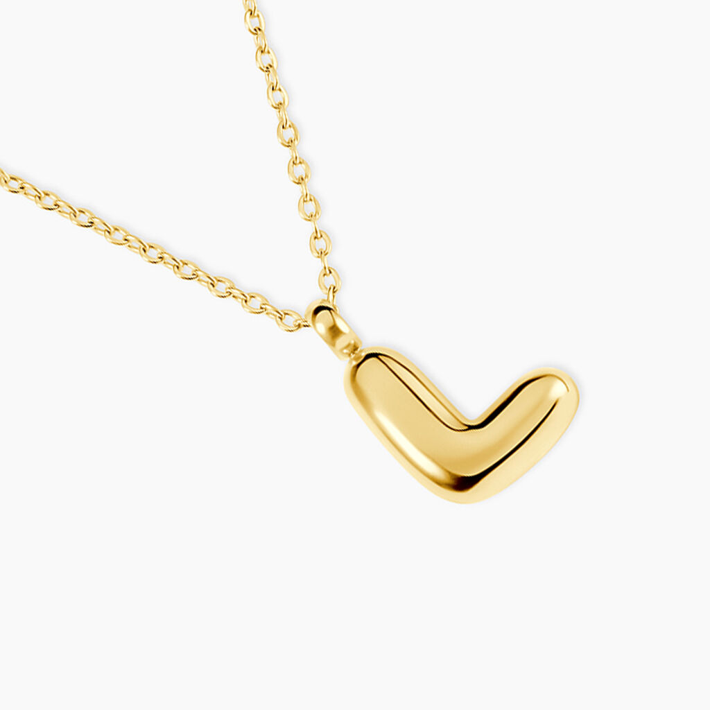 Collier Feliciane Acier Dor&eacute; - Colliers fantaisie Femme | Histoire d&rsquo;Or