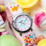 Montre Upp Fuzzy Rose Et Blanc - Id&eacute;es cadeaux Enfant | Histoire d&rsquo;Or