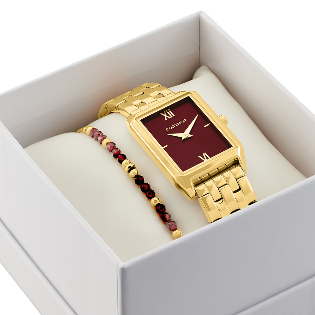 Coffret De Montre Codhor Arianne Bordeaux - Montres Femme | Histoire d’Or