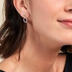 Boucles D'oreilles Pendantes Kimber Argent Blanc Oxyde De Zirconium - Boucles d'oreilles fantaisie Femme | Histoire d&rsquo;Or