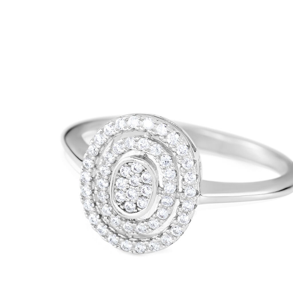 Bague Fidjy Argent Blanc Oxyde De Zirconium - Bagues avec pierre Femme | Histoire d’Or
