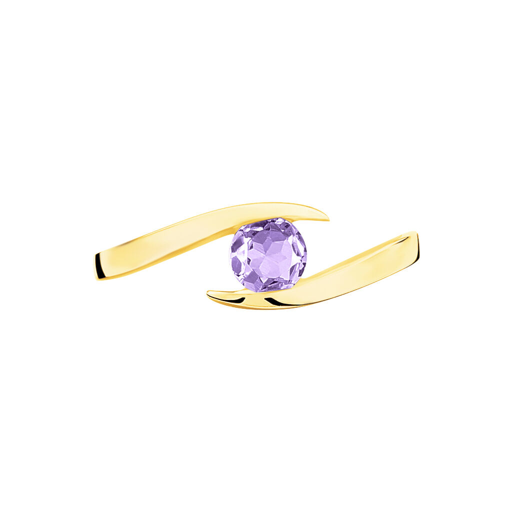 Bague Tiphaine Or Jaune Amethyste - Bagues solitaires Femme | Histoire d&rsquo;Or