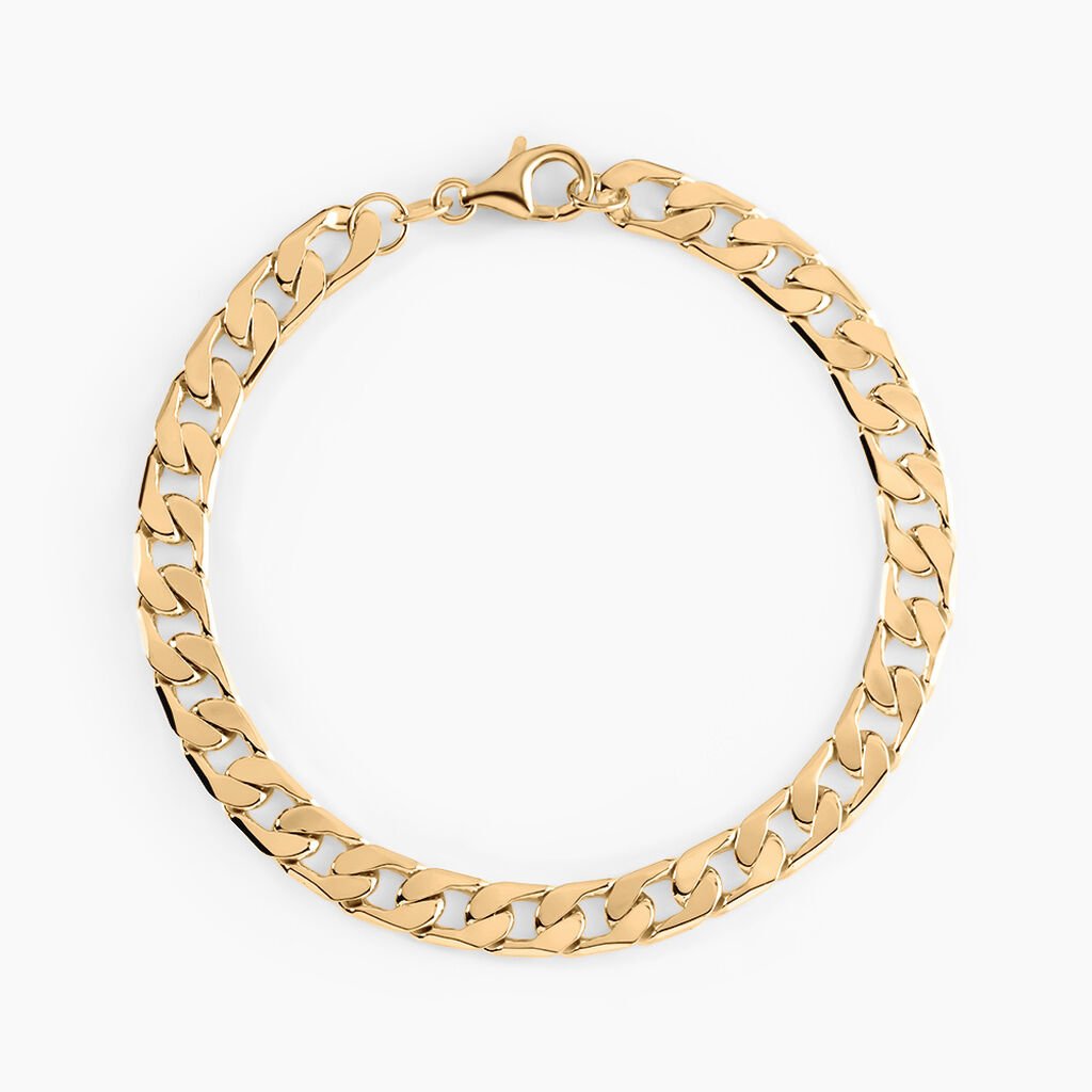 Bracelet Plaqu&eacute; Or Jaune Clement - Bracelets cha&icirc;ne Homme | Histoire d&rsquo;Or