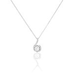 Collier Vrille Accompagnee Or Blanc Diamant - Colliers Femme | Histoire d&rsquo;Or